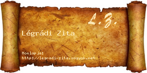 Légrádi Zita névjegykártya